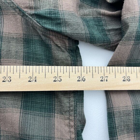 Paige Shirt Mens XXL Everett Brown Button Up Plaid Rugged CabinCore Soft Flannel - Picture 10 of 11